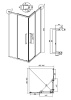 Душевой уголок Grossman Cosmo 300.K33.02.9090.42.00 90х90 стекло прозрачное профиль графит без поддона